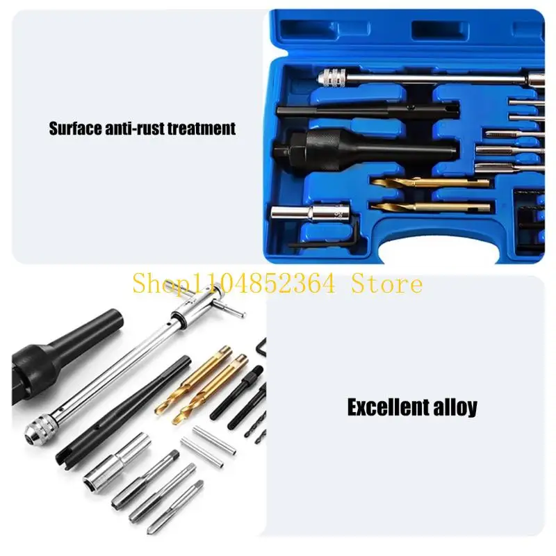 

652F Complete Preheat Plug Maintenance Tool Set With Storage Case Glow Plug Removal Tool Universal Vehicle Compatibility