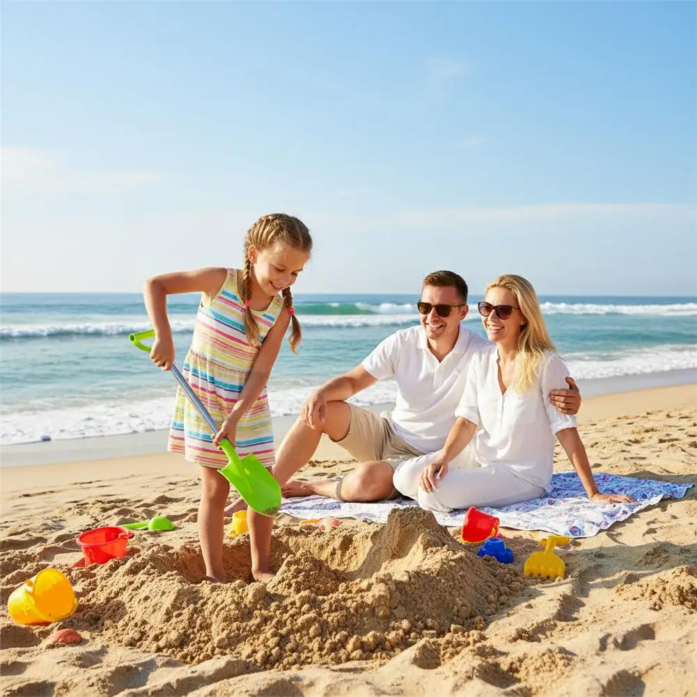 Pá de Praia de Plástico Reforçado para Crianças, Pá de Areia e Neve com Design de Desenho Animado, Ferramenta Premium para Brincar na Areia, Brinquedo para Praia