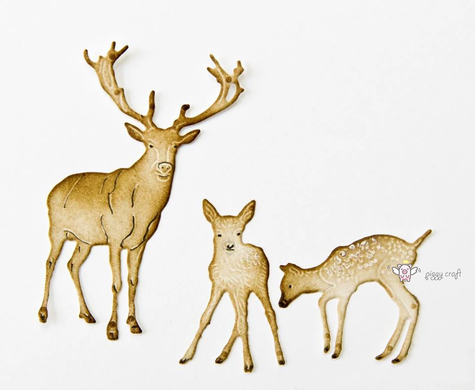 Piggy Craft metal cutting dies cut die mold Deer decoration Scrapbook paper craft knife mould blade punch stencils dies image 2