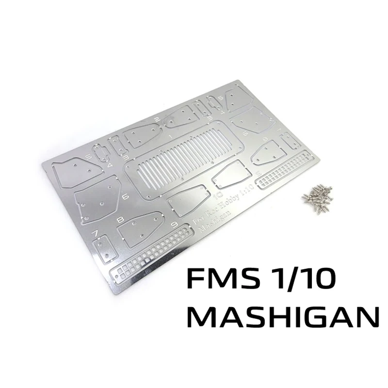 FMS MASHIGAN Full Car Metal Hinge Decorative Sheet for 1/10 RC Crawler Car Wrangler Generation Model Diy Parts