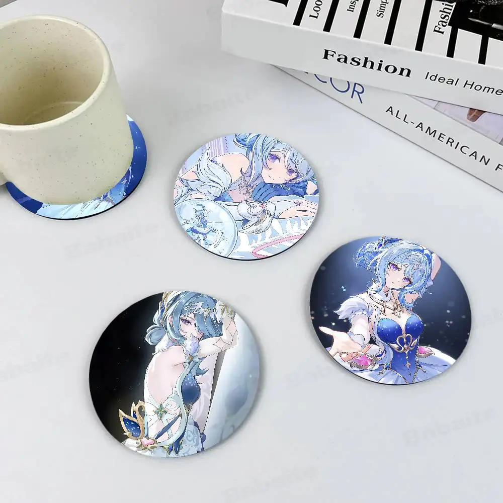 Genshin Impact Odette Spessiva 1pc Pattern Coaster Tea Cup Heat Insulation Pad Anti-scalding Anti-slip Table Bowl Plate Mat