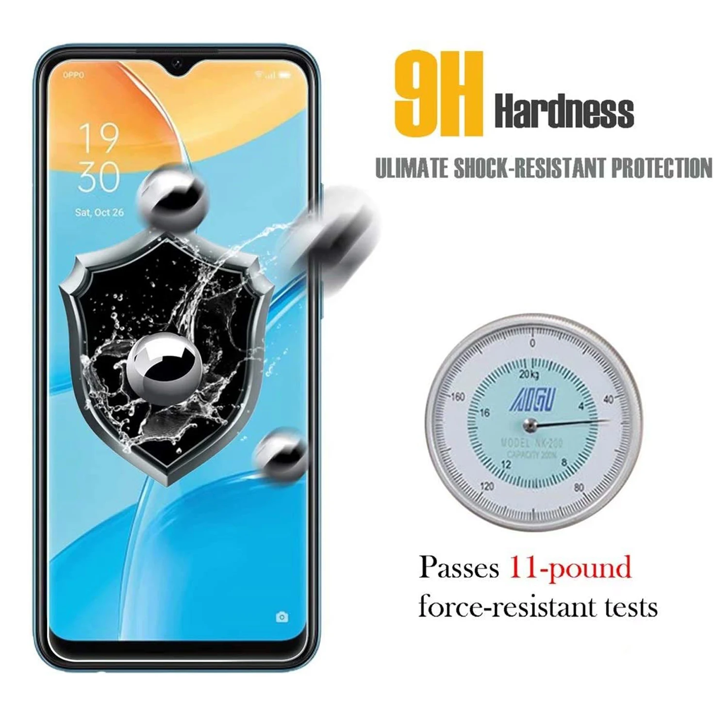 2/4pcs Displays chutzglas für oppo a54s gehärtete Glas folie