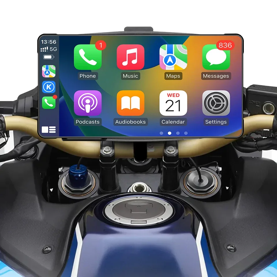 

Motorcycle Gps With Carplay Screen BT 5 Inch Waterproof With Android Auto Portable Moto Navigator Carplay Motorcycle System Gps