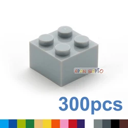 300pcs Thick 2x2 Dots DIY Building Blocks Figures Bricks Educational Creative Plastic Toys for Children Compatible With 3003