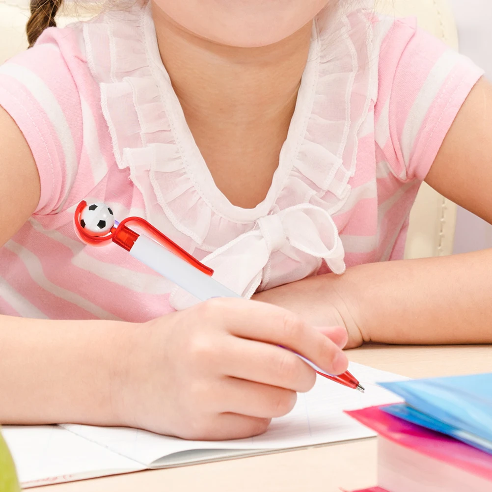 

10Pcs Retractable Pen Soccer Ballpoint Writing Stationery Smooth Writing Pens for Home Office Study Journal Planner Doodle