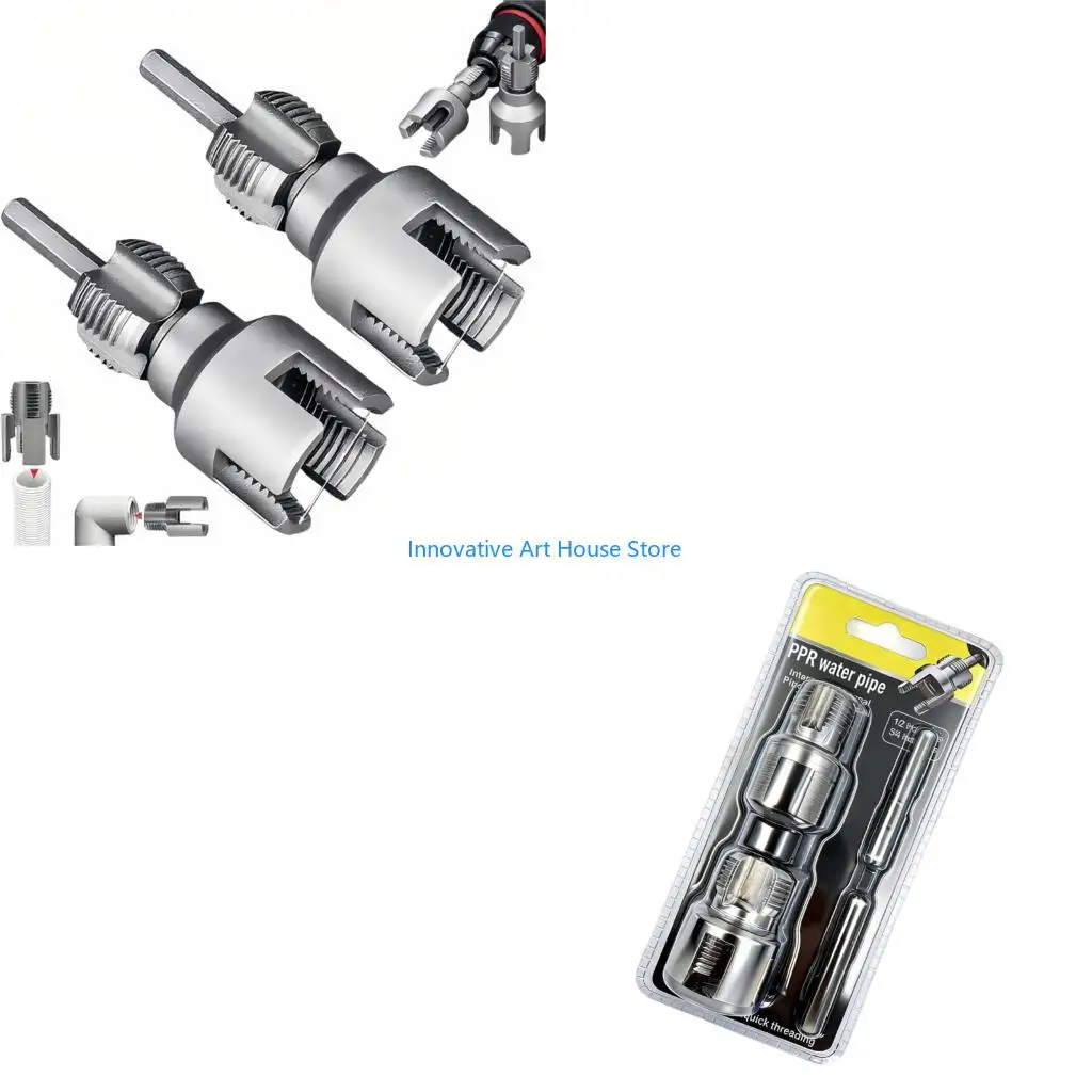 E1PC 1/2 3/4 Inch Size High Strength Carbon Steel Water Pipe Threading Machine For Quick Plumbing Work Water Pipe Connection