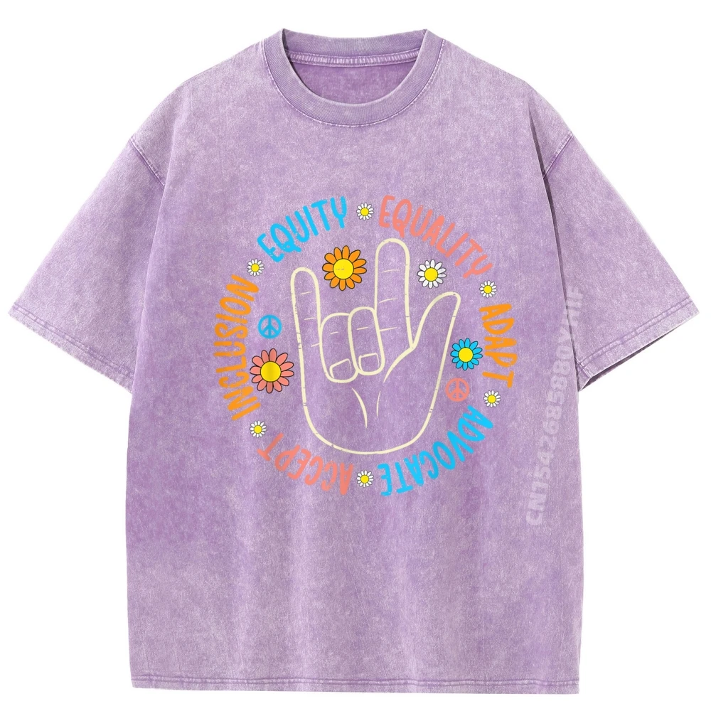 تي شيرت رجالي صيفي بشعار علوي تي شيرت I Love You Hand Accept Graphic تي شيرت رجالي ملابس مغسولة قابلة للتنفس