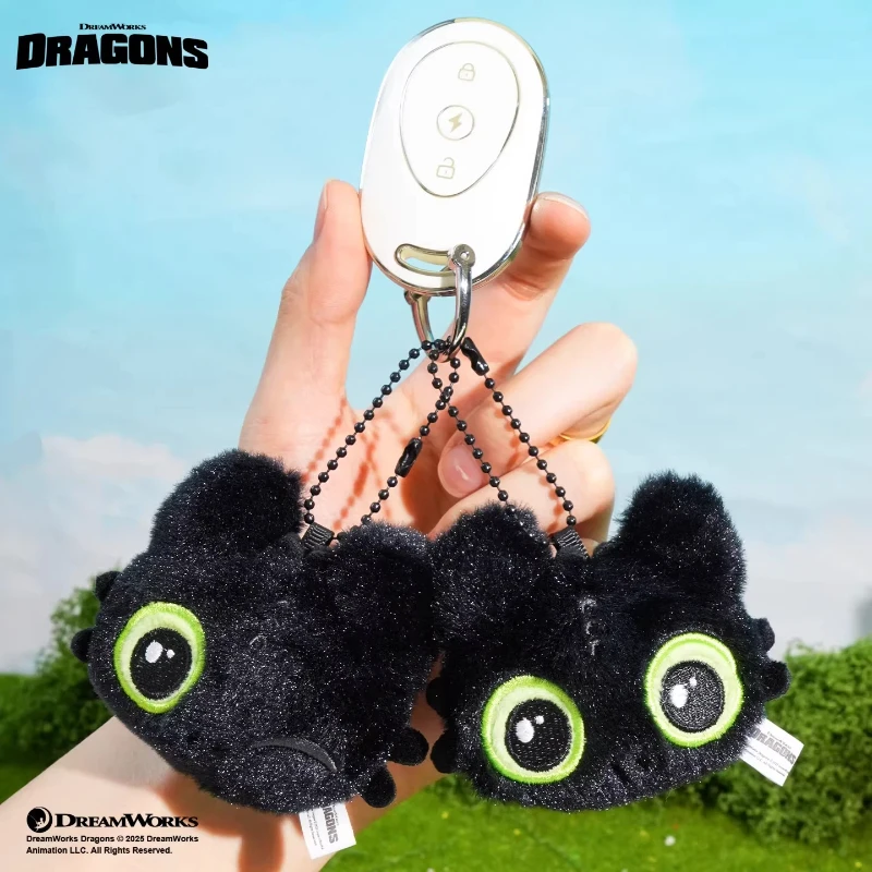 Authentic How To Train Your Dragon  Toothless Boy  New Couple Keychain Plush Bag Pendant Keychain Festival Gift view 3