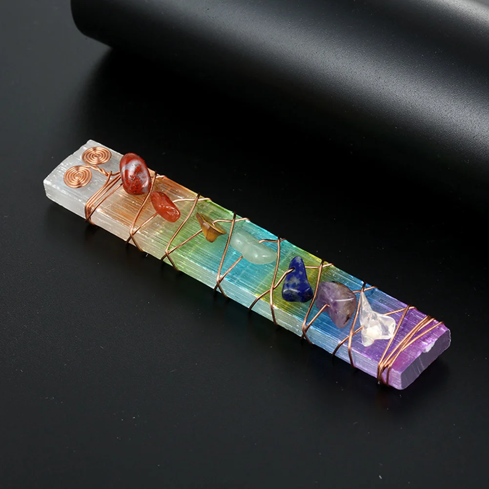 

Gypsum Stone Crystal Decor Natural Chakra Stones Mineral Desk Strip Plaster Adornments Home Decor Gifts Retro