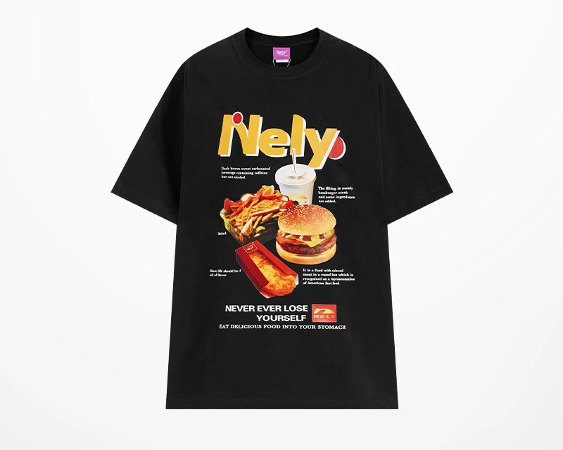 

Чистый хлопок, новинка лета 2025, модная брендовая футболка с короткими рукавами, мужская свободная повседневная футболка в гонконгском стиле для пар