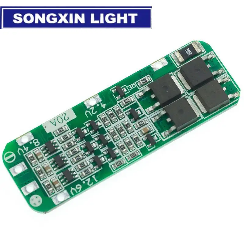 New 3S 20A Li-ion Lithium Battery 18650 Charger PCB BMS Protection Board For Drill Motor 12.6V Lipo Cell Module 64x20x3.4mm