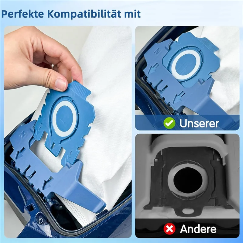 ABZA-12 PCS Sacos de aspirador de pó para Hyclean 3D GN Sacos de pó para C1 C2 C3 S2 S5 S8 S600 S800