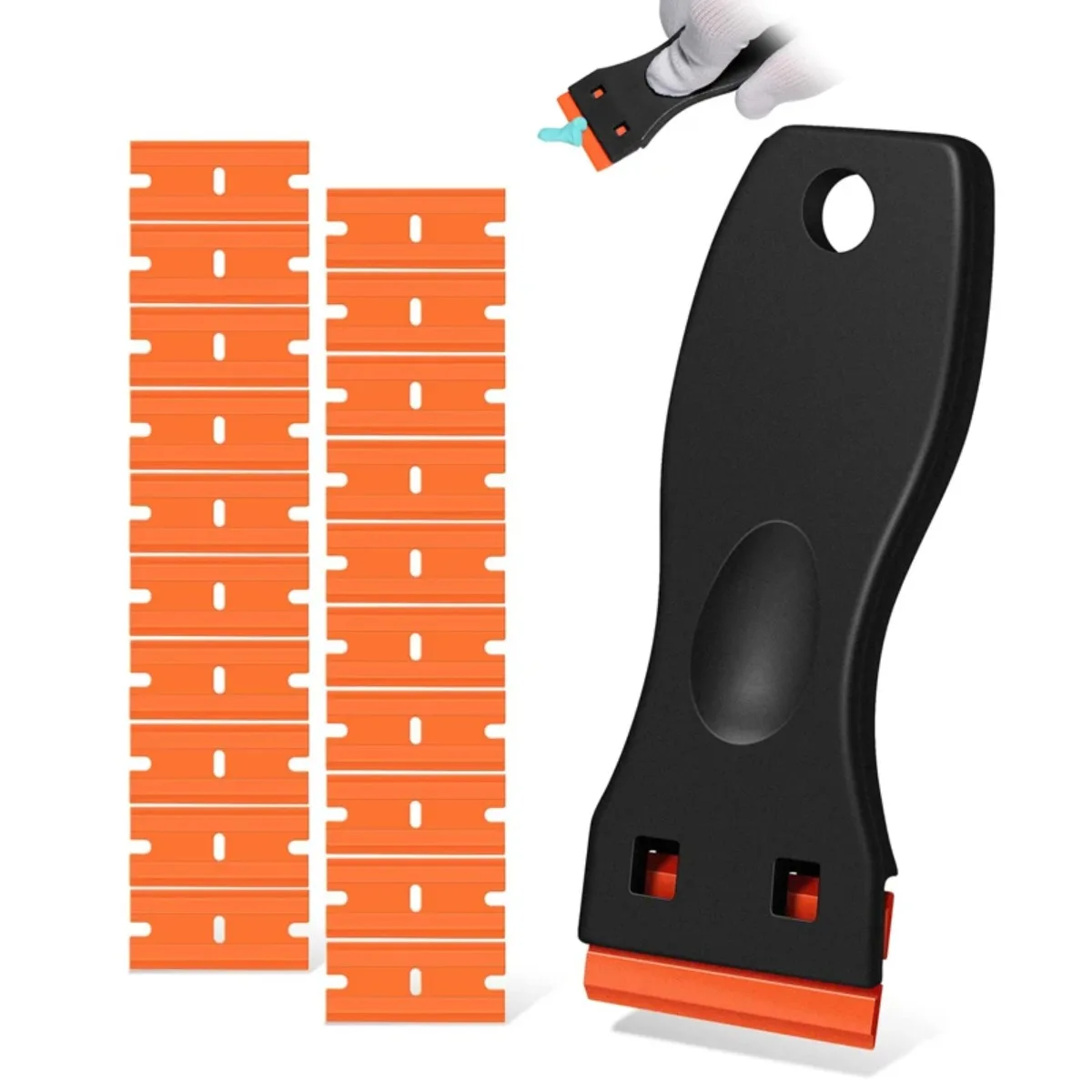 Grattoir multifonctionnel pour enlever la colle, grattoir de nettoyage en plastique pour verre, utilisé pour l'application de film automobile, outil de rasage, grattoir à peinture