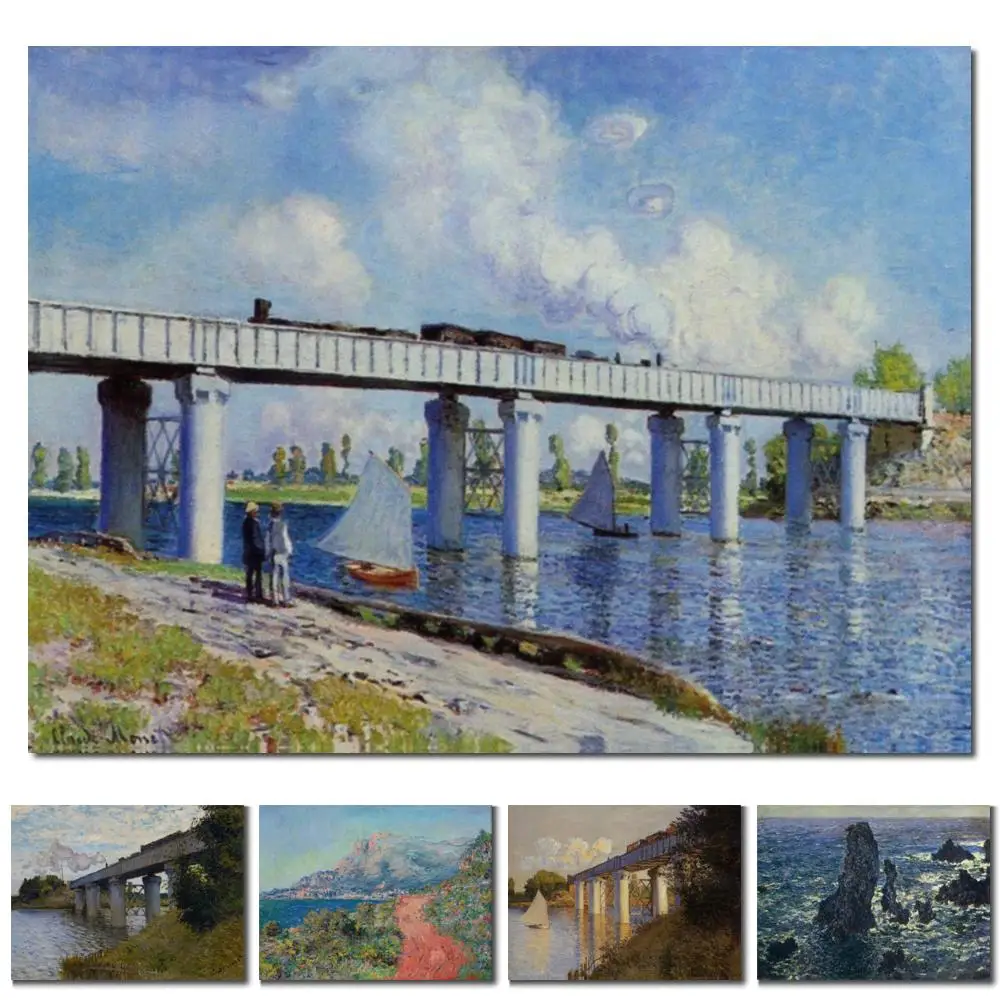 

Маленький размер Морской пейзаж Пирамиды Клифс Belle Ile Классическая картина на масле Холст Клод Моне Картина ручной работы для офисного дисплея