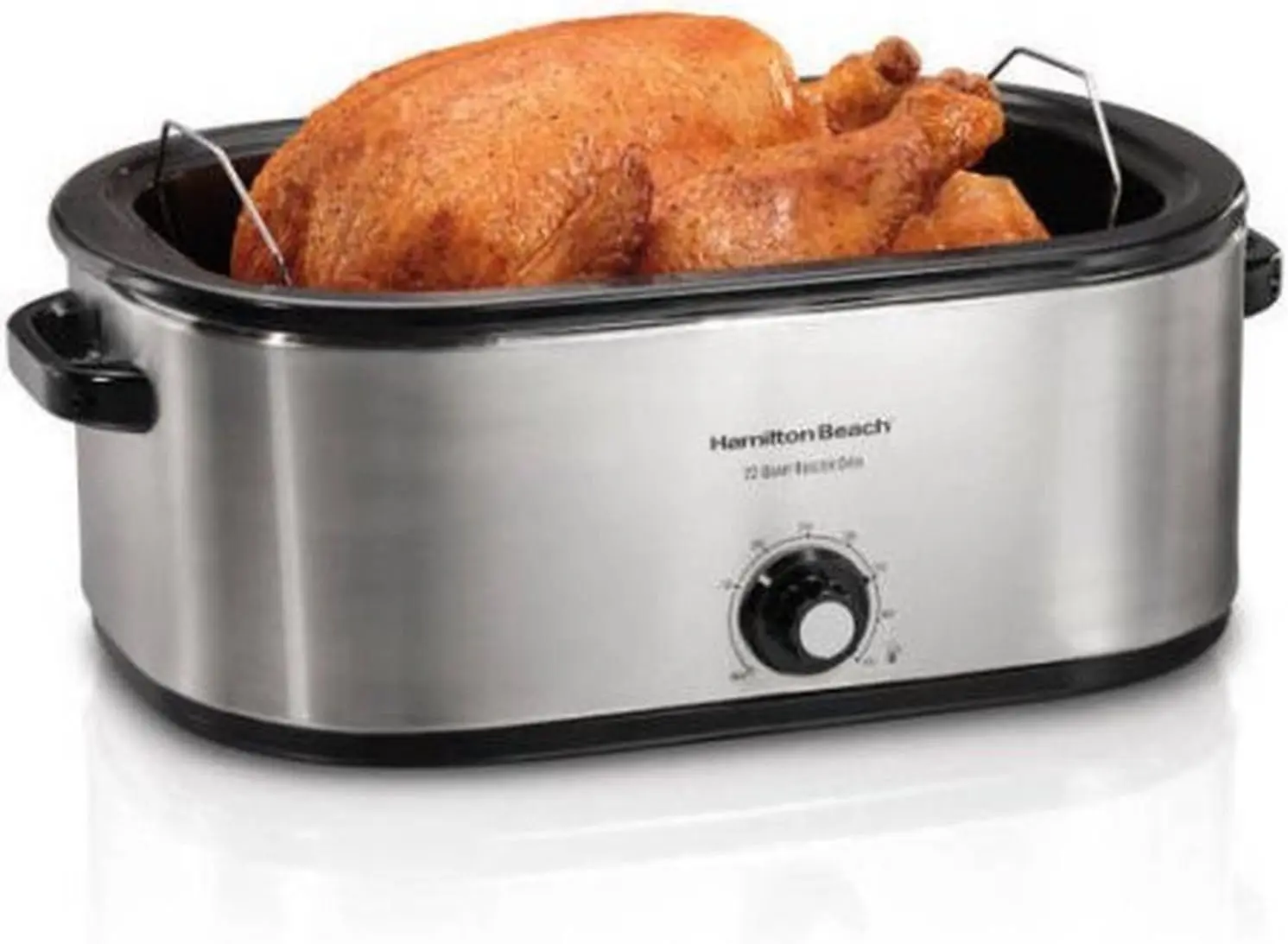 

Beach 28 lb 22-Quart Roaster Oven with Self-Basting Lid (Stainless Steel)