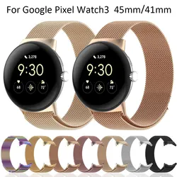 Magnetic Stainless Steel Strap For Google Pixel Watch 3 41mm / 45mm Wristband Bracelet Correa