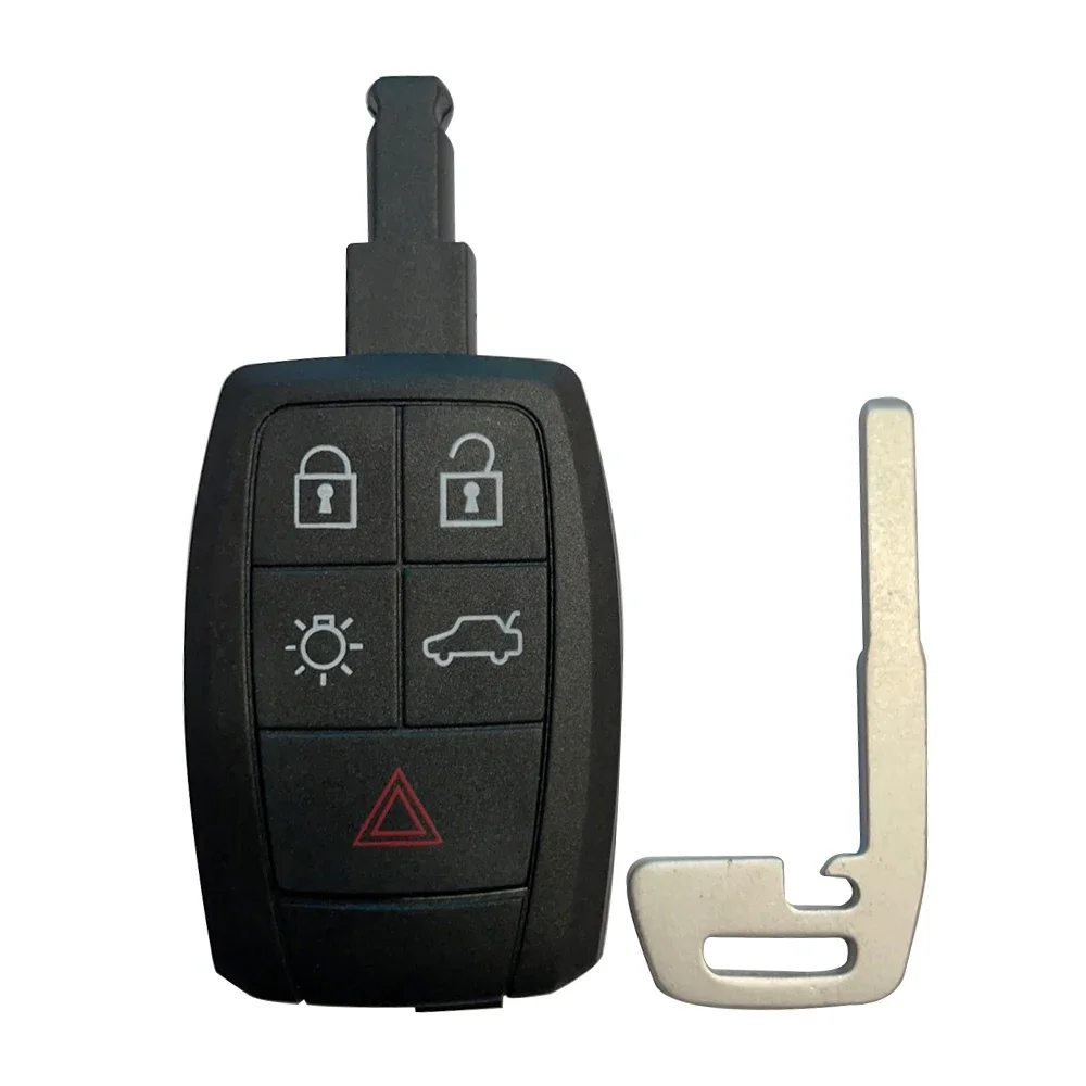 XNRKEY Remote Key Shell Cover & Key Blade for Volvo XC90 C70 S60 D5 V50 S40 C30 2008 - 2011 Fob Case