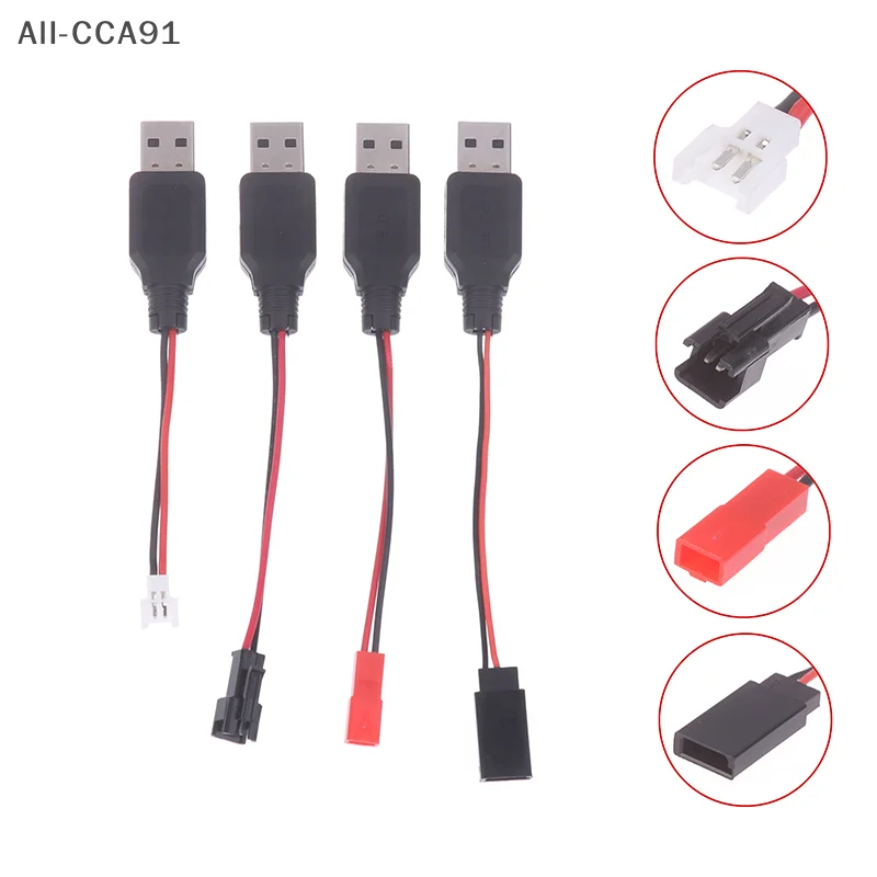 

CCA91-RC USB Charging 3.7V Lithium Battery Charger Cable USB To JST /SM / Futaba Plug Cable For 3Rc Drone Quadcopter