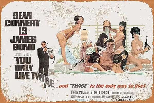 

1967 You Only Live Twice Retro Metal Tin Sign - Vintage Art Poster Plaque -aluminum