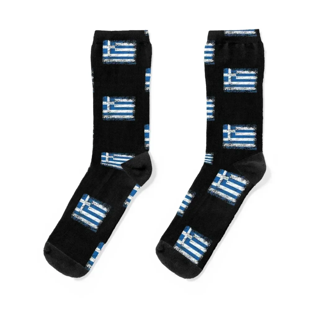 Greece Greek ensign flag used look Socks retro designer Women's Socks Men's