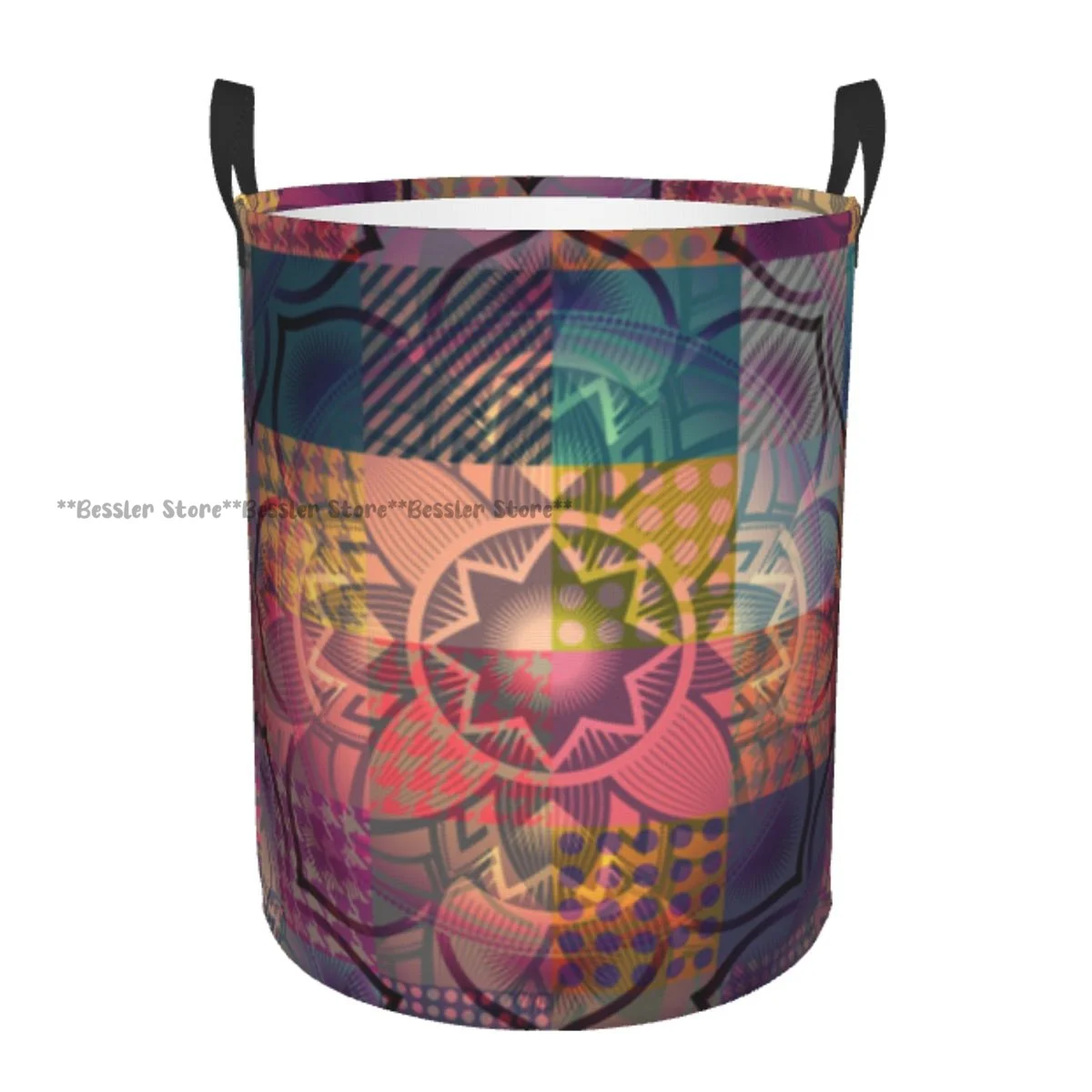 

Dirty Laundry Basket Mandala Symbol Folding Clothing Storage Bucket