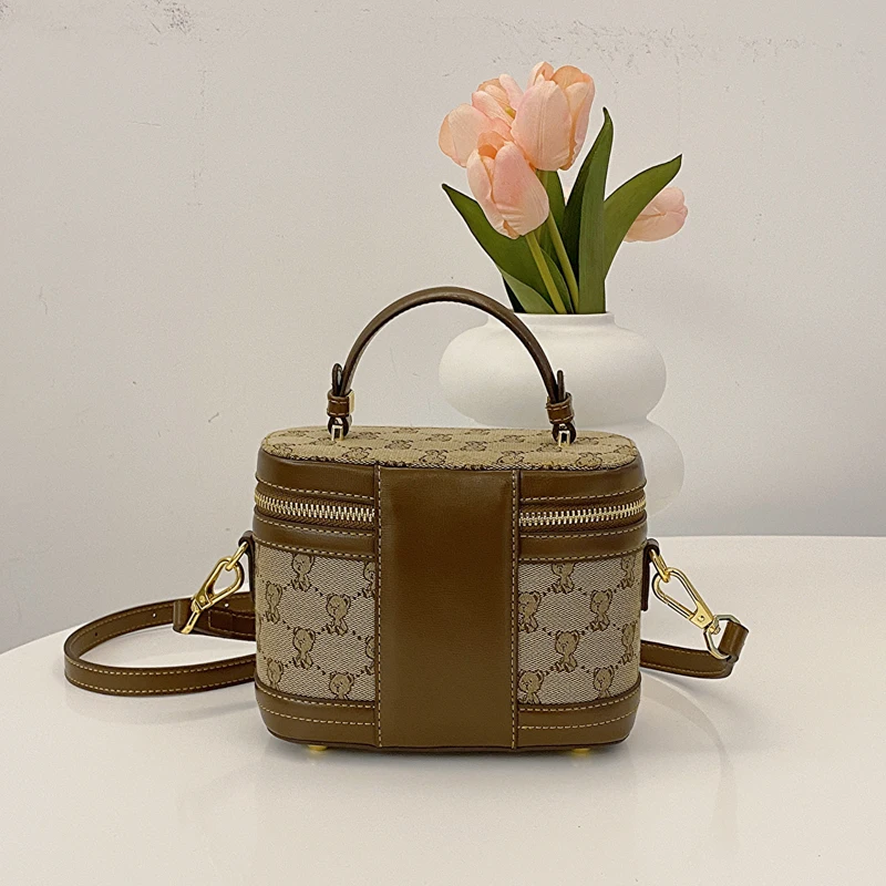 Petit sac seau pour femme, sac à bandoulière, sac à main cylindrique de luxe, sac à bandoulière d\'un hectare, beau, nouvelle mode, 2024