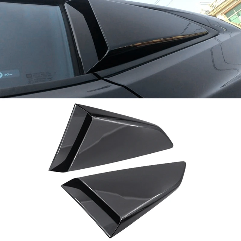 Car Black Side Window Louver Rear Windows Decoration Shutter Cover Trim For Chevrolet Camaro 2016-2019