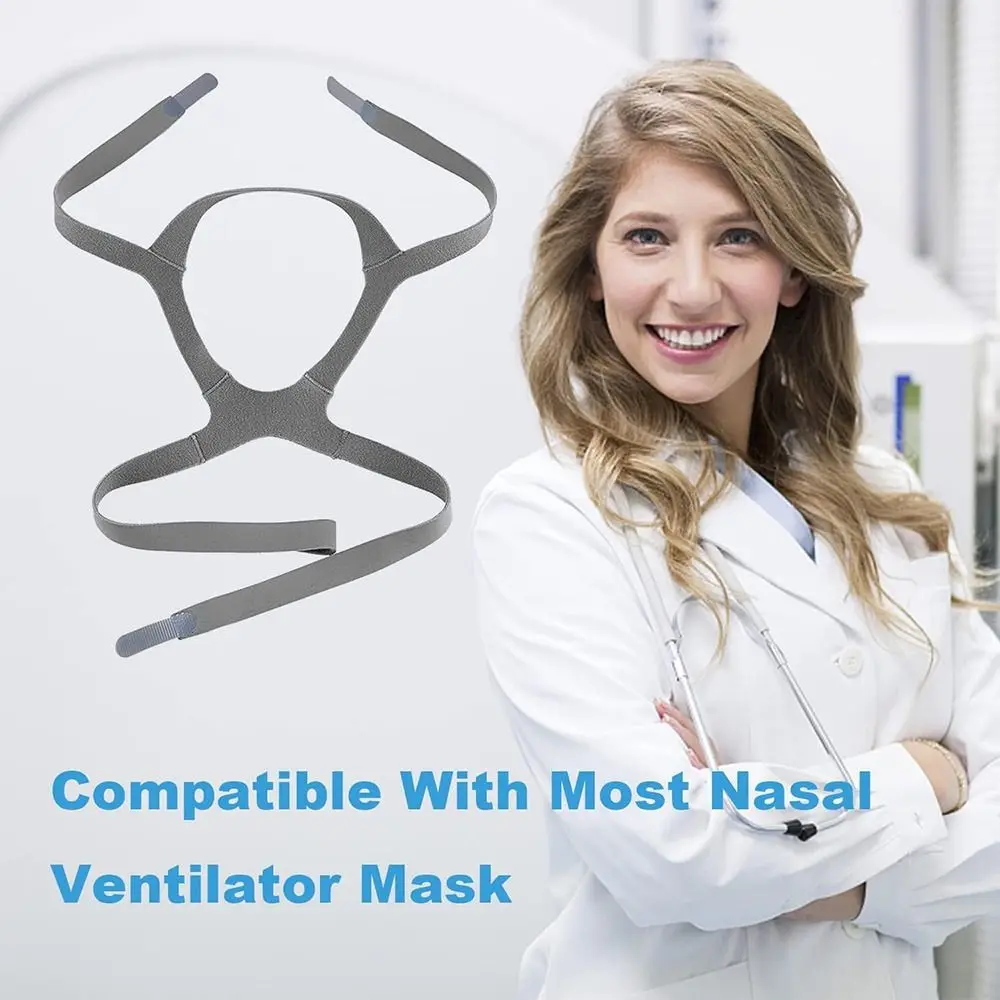 Replacement Parts Full Face CPAP Headgear Strap Universal Adjustable Nasal Pillow Strap Durable Elastic CPAP Mask for Resmed - view 2