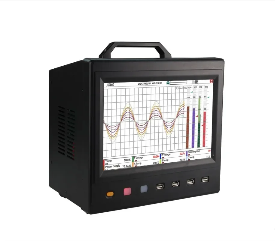 High Precision 9000-8 Multi-Channel Data Logger Touch Screen Paperless Data Logger for Industrial Monitoring