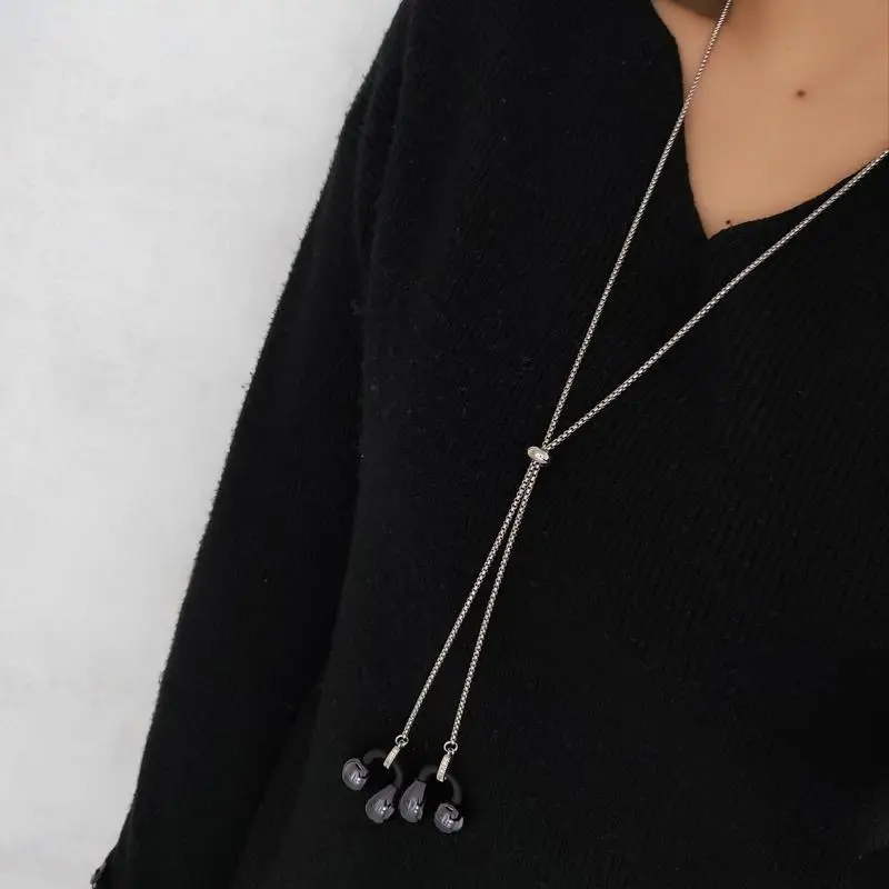 Elegant Alloy Earphone Lanyard Anti-Slip Fixed Clip Durable Cord Strap Compatible with Most Wired Earphones Free Shipping