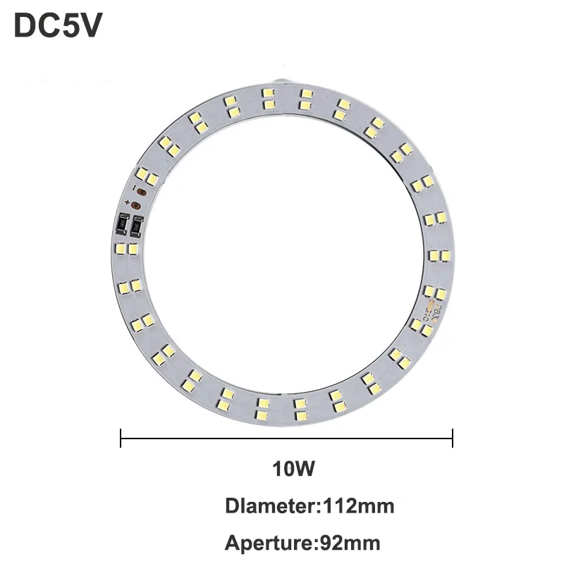 1pcs DC5V Dimmable SMD5730/2835 Led Ring White Color Lamp Bead 10W 12W LED Light Board White Warm Light with 2M Cable image 6