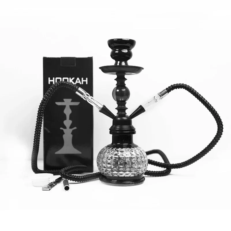 Glass Shisha Hookah Set Single Hose Bowl Charcoal Tongs Narguile Completo Chicha Cachimba Pipa Shisha Pipe Nargile Water Pipe