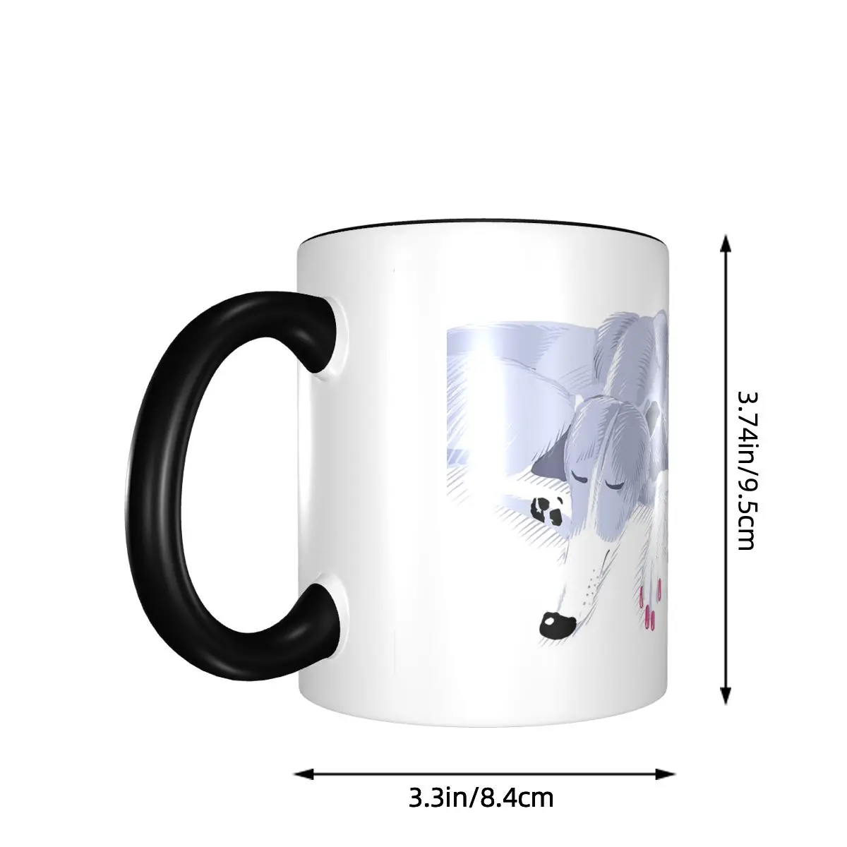 The Blue Hound With The Pink Nails Mug Funny Ceramic Coffee Cups Tea Mugs Milk Cup Drinkware Gift for Friends