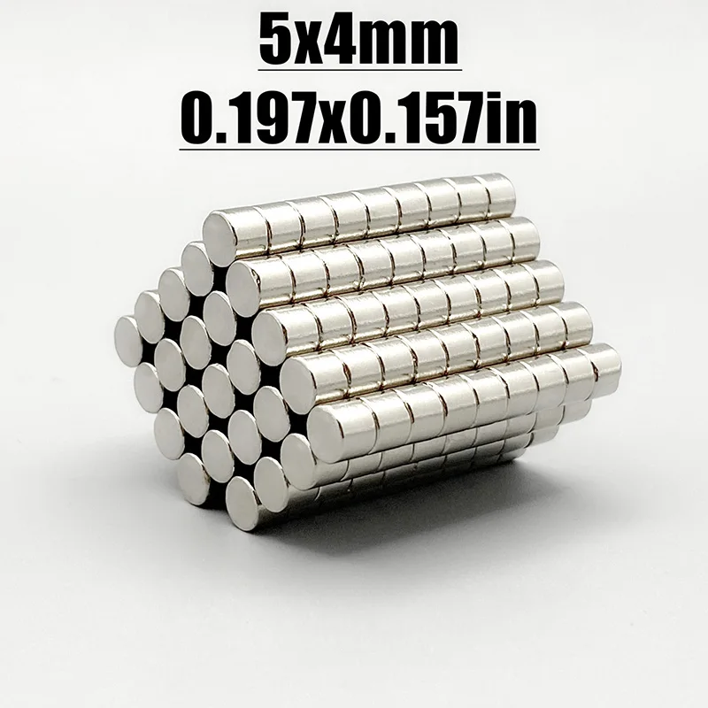 20-2000pcs 5x4mm Magnet Neodymium Magnet N35 NdfeB Permanent Magnetic Imanes Fridge Diy Magnets Round Shape 5*4 Magnet Accessory
