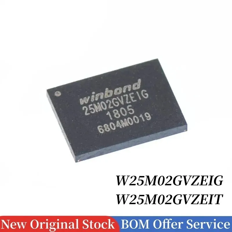 5pcs/lot W25M02GVZEIG 25M02GVZEIG W25M02GVZEIT 25M02GVZEIT WSON8 3V 2G-BIT NAND FLASH