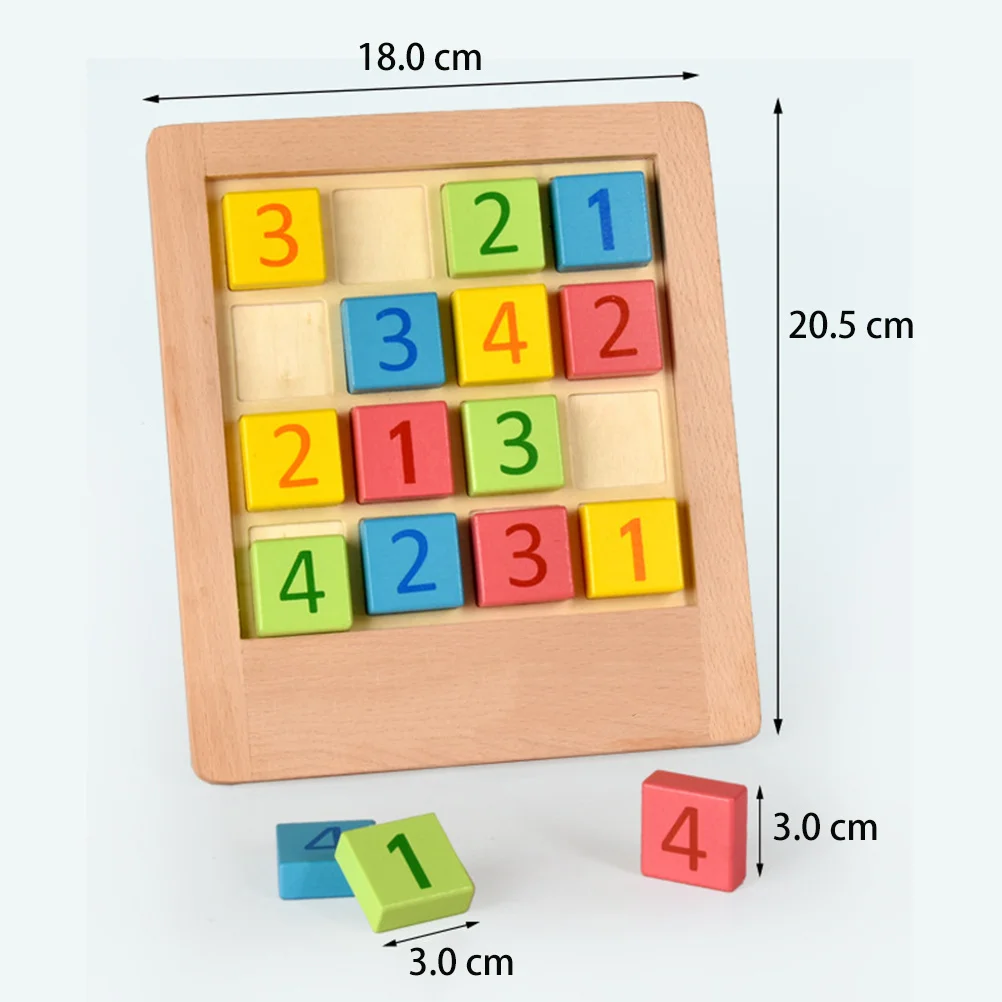 Placa de madeira sudoku número criativo jogo intelectual para crianças adultos casa desktop diversão raciocínio lógico jogando tabuleiro quebra-cabeça