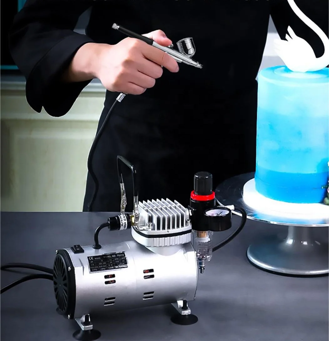 Airbrush China Portable Powerful Rechargeable Mini Compressor Airbrush Kit Moisture Trap Auto-stop Eco-Friendly Nail Art Paint