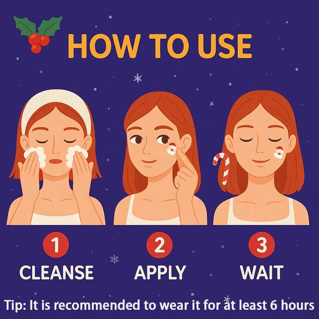 80/160 قطعة من رقع حب الشباب الغروانية المائية من HITWORKER - تصميم عيد الميلاد، لطيف وغير مزعج، تغطية سريعة وغير مرئية #6