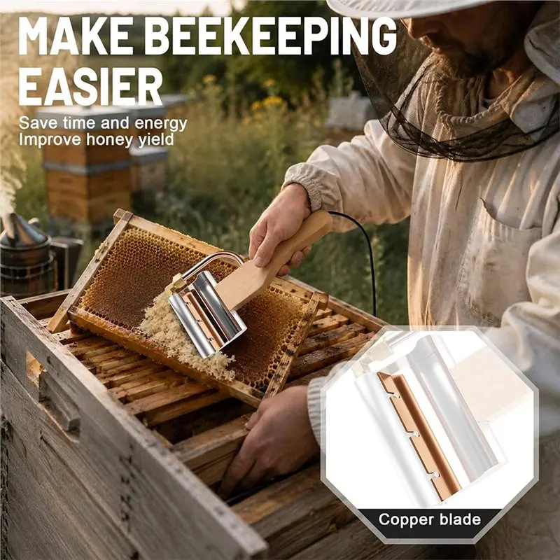 ABYN-Hive Equipment For Honey Extraction, Heated Honey Cutter, Electric Honey Uncapping Knife, Bee For Honeycomb Wax Removal US
