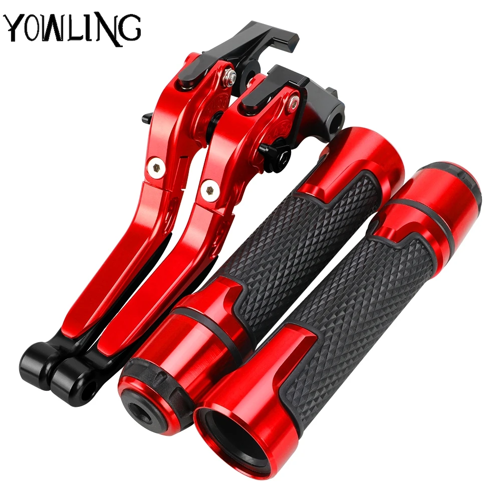 

Motorcycle Accessories Extendable Brake Clutch Levers and Handlebar Hand Grips ends For HONDA CB500 CB 500 1994 1995 1996