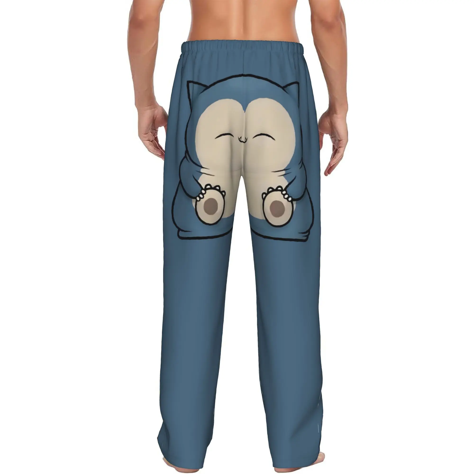 Custom Print S-Snorlaxed Anime Pajama Pants for Men Monster Cartoon  Sleep Sleepwear Bottoms with Pockets