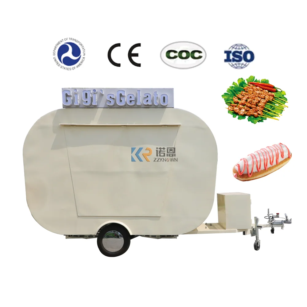 

Hot Selling Mobile Vending Food Trailers Fully Equipped CE DOT Approved Fast Coffee Catering Cart