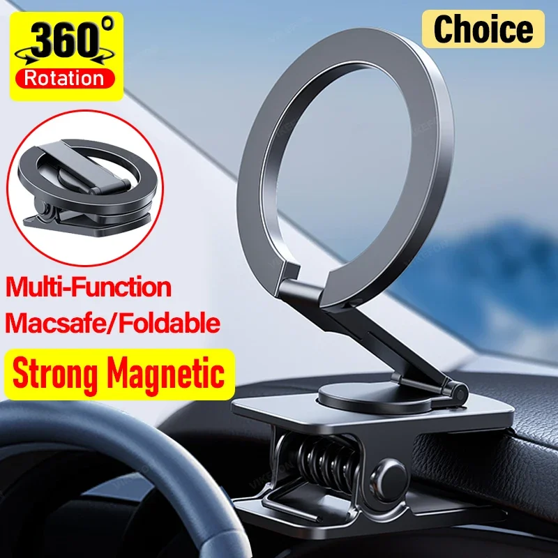 360 ° Drehung magnetisches Auto Handy halter Schreibtisch halterung für Macsafe iPhone Samsung faltbare Reise flugzeug Stand Küchen clip