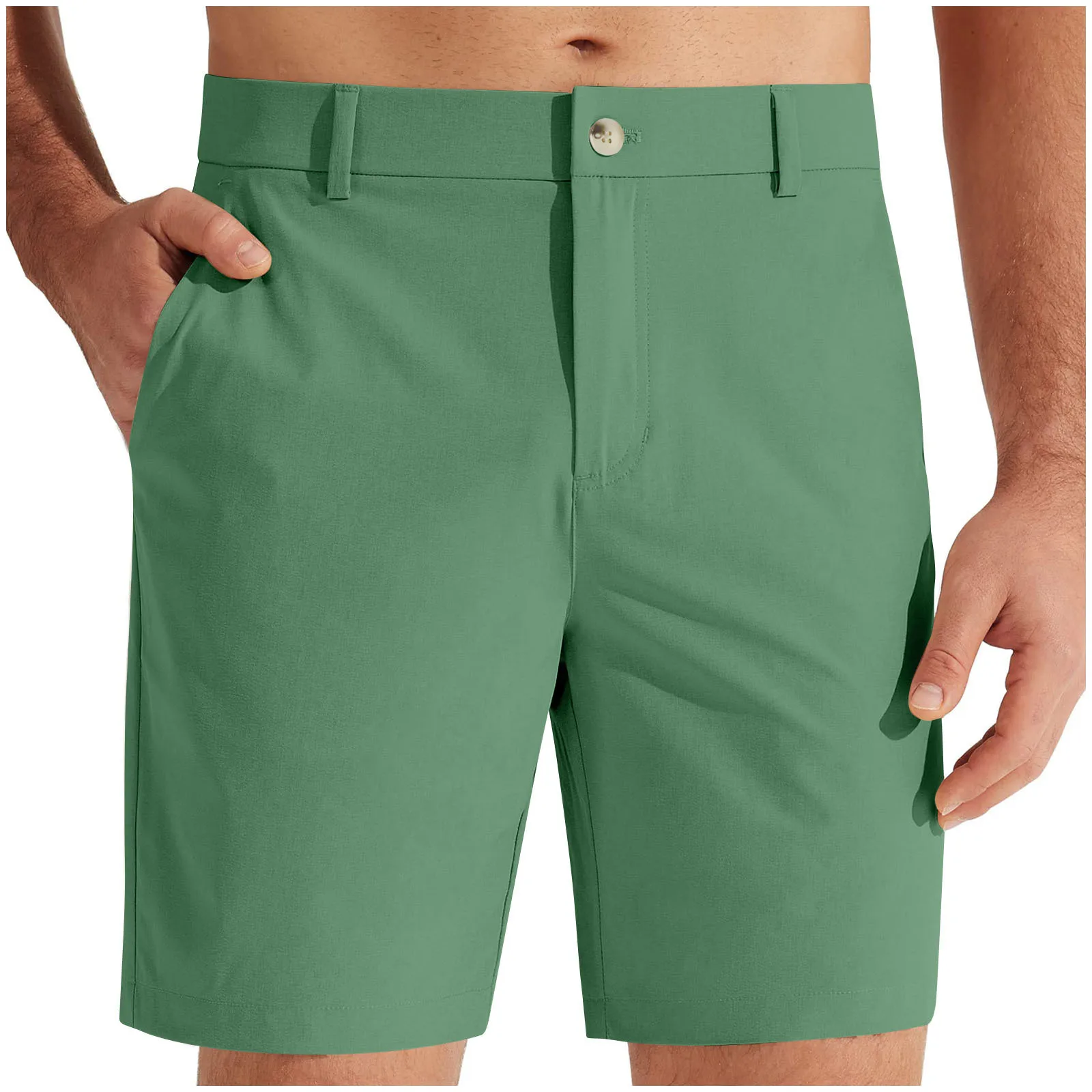 Men Summer Casual Solid Color Board Shorts