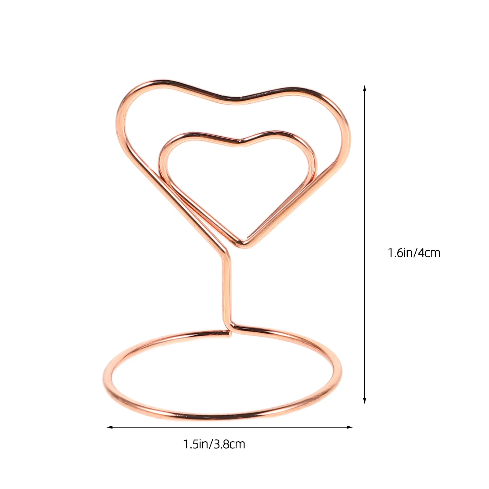 30Pcs Heart Shape Clip Stand for Memos Photos Notes Business Cards Place Cards Table Number Displays Mini Picture Stand Office