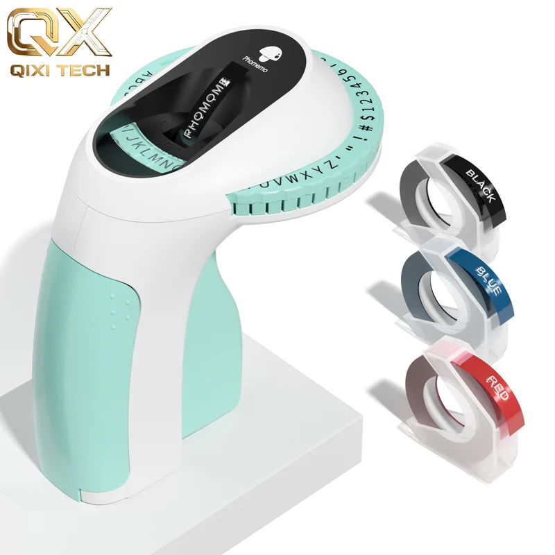 Phomemo E975A Handheld Portable Label Printer, Easy-to-Use Color Embosser for Plastic Label Strips, Home Application