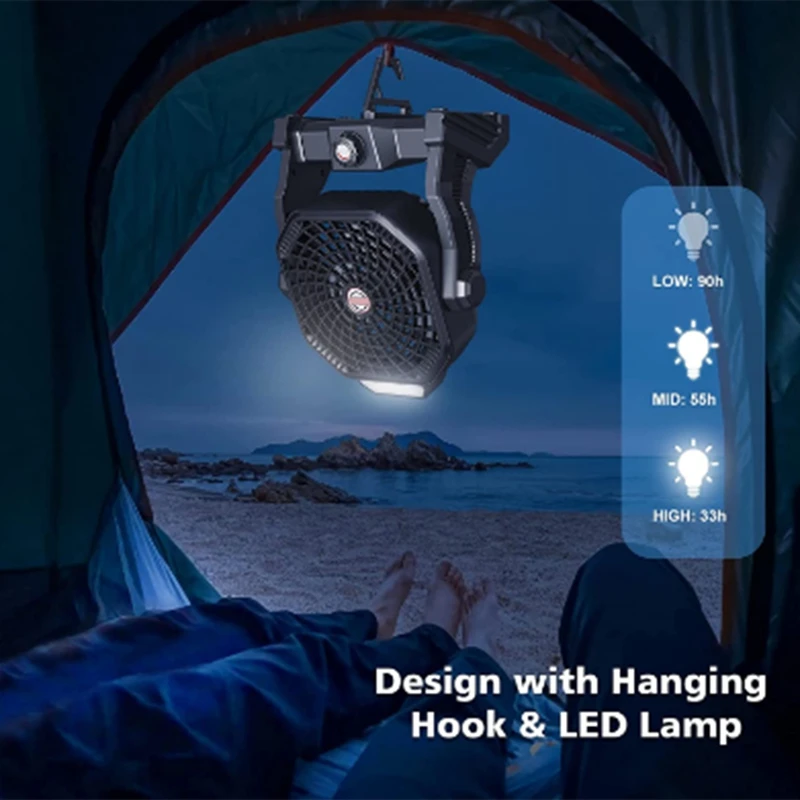 배터리 작동 선풍기, 저소음 및 조절식 헤드 선풍기, 다양한 활동용 소형 USB 선풍기