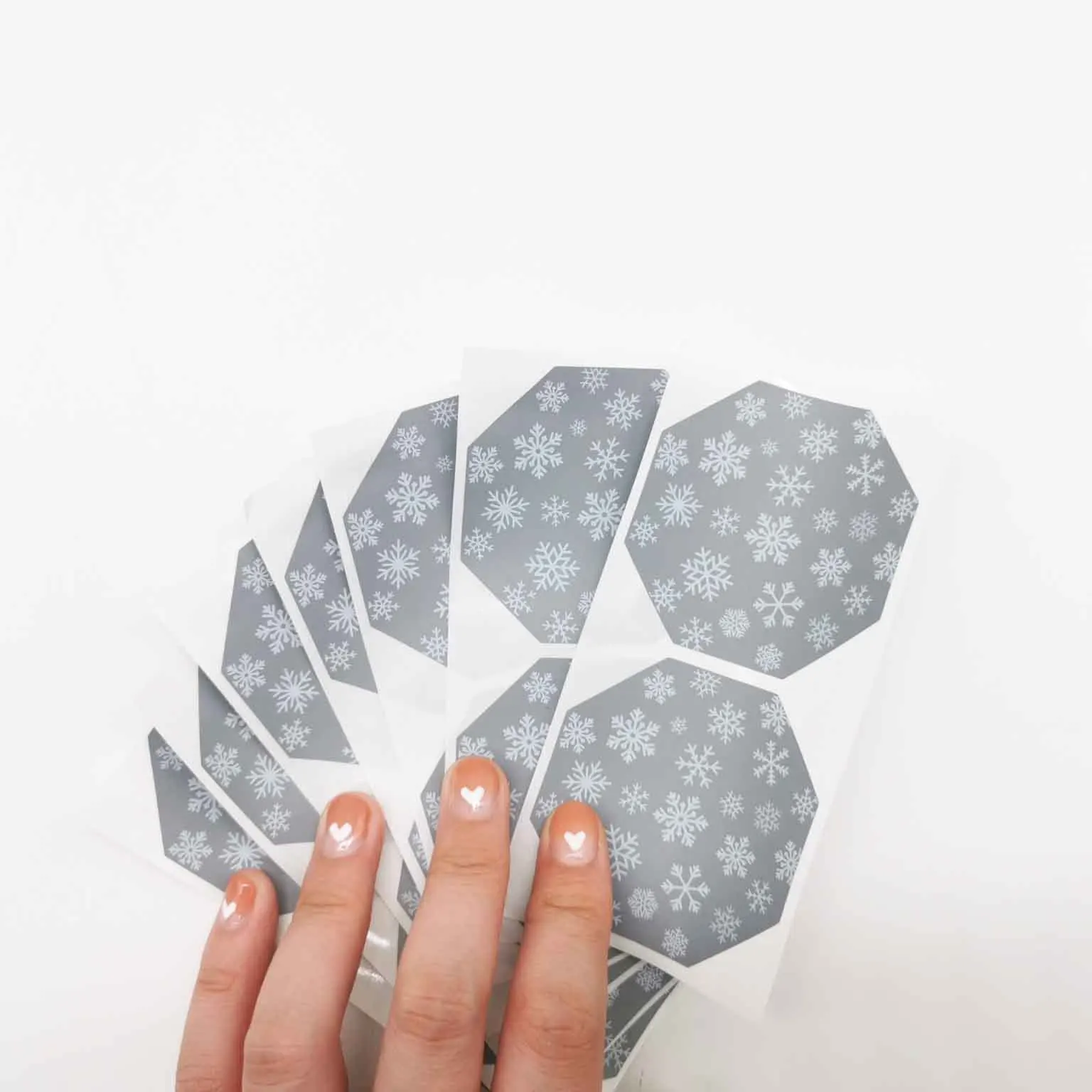

50Pcs 56.3*56.3mm Regular Octagon Scratch Off Stickers 2.2”Inch Grey Snow Blank For Secret Code Cover Home Game Wedding Message