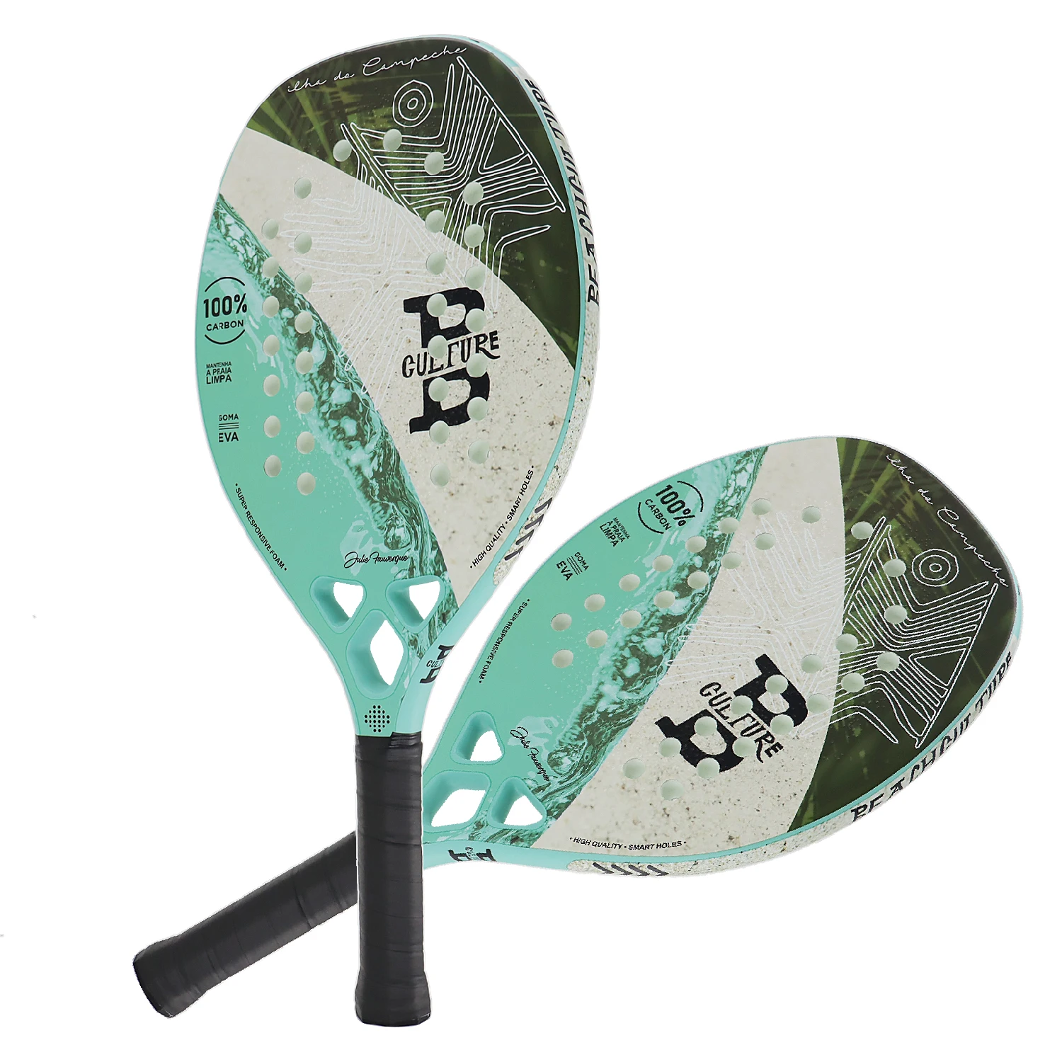 INSUM Beach Tennis Racket Full Carbon Fiber EVA Soft Sand Grit Racket Rough Surface Outdoor Sports Ball Racket For Men Women