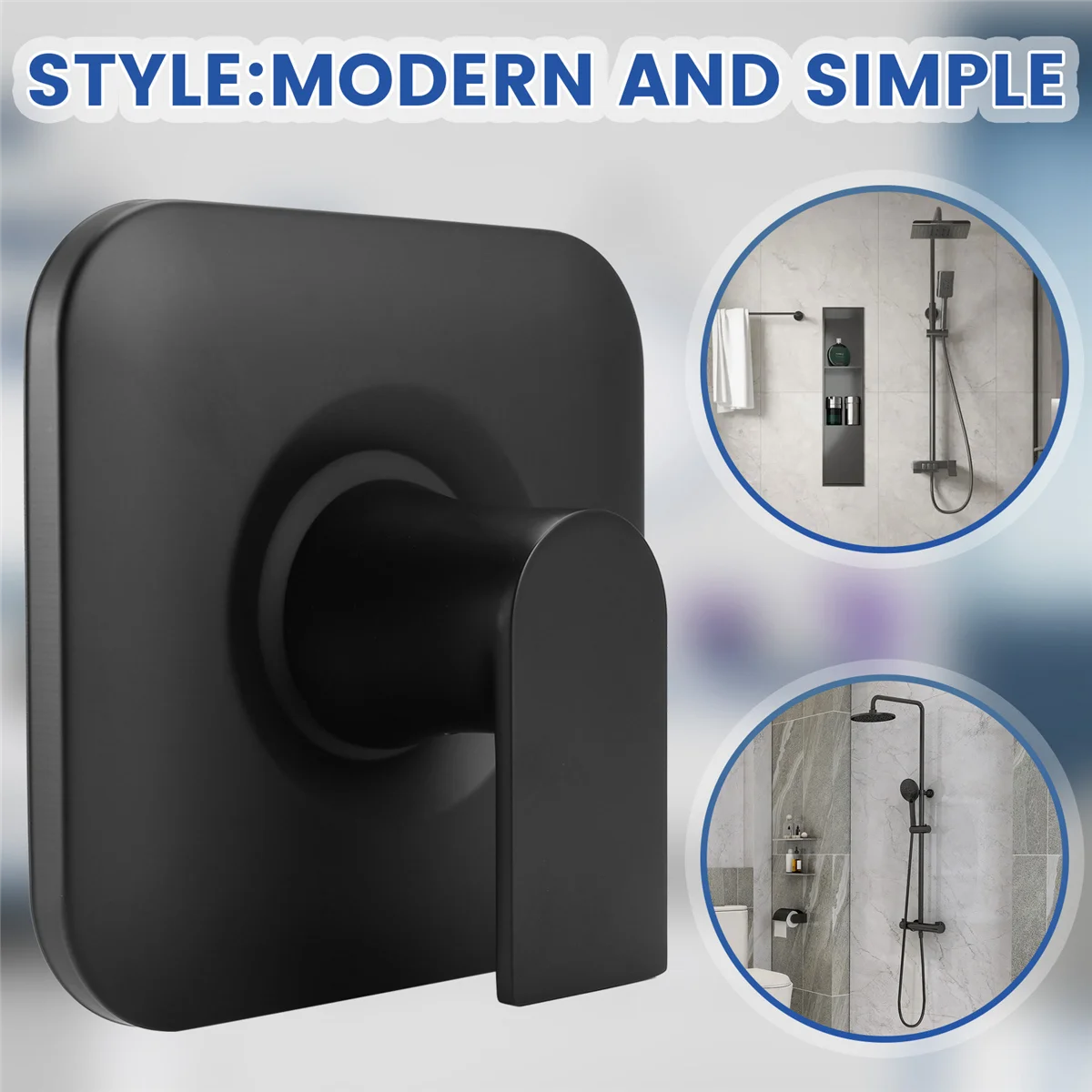 N18R Genta LX Níquel escovado T2471 Alça de alavanca de chuveiro moderna com equilíbrio de pressão, válvula necessária, T2471BN